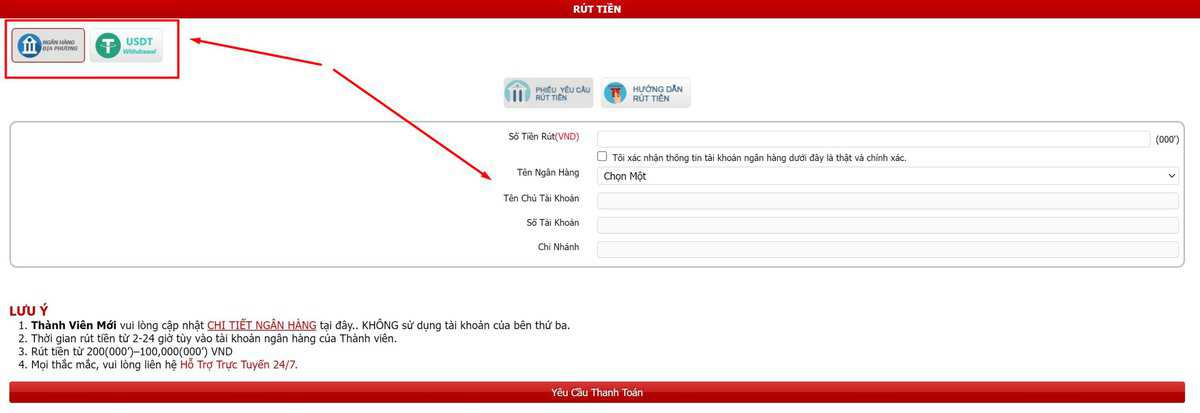 Huong dan rut tien 12bet